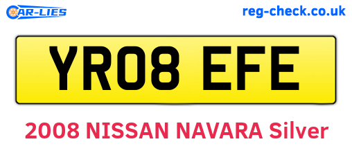 YR08EFE are the vehicle registration plates.