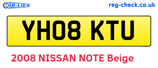 YH08KTU are the vehicle registration plates.