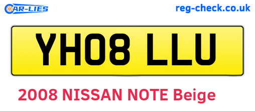 YH08LLU are the vehicle registration plates.
