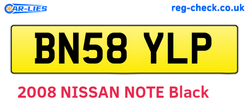 BN58YLP are the vehicle registration plates.