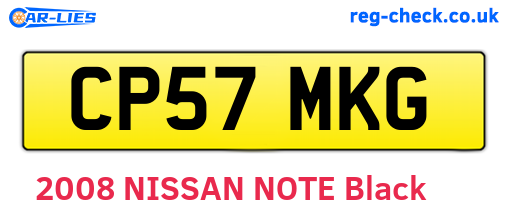 CP57MKG are the vehicle registration plates.