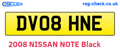 DV08HNE are the vehicle registration plates.