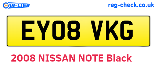 EY08VKG are the vehicle registration plates.