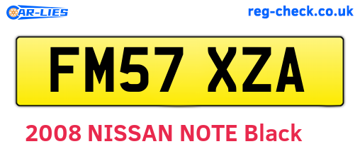 FM57XZA are the vehicle registration plates.
