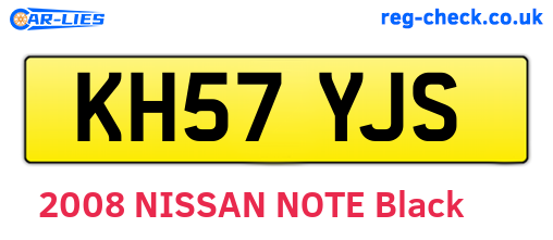 KH57YJS are the vehicle registration plates.