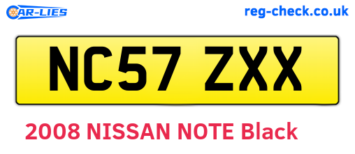 NC57ZXX are the vehicle registration plates.