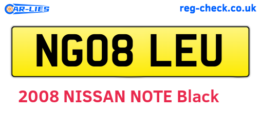 NG08LEU are the vehicle registration plates.