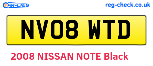 NV08WTD are the vehicle registration plates.