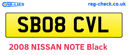 SB08CVL are the vehicle registration plates.