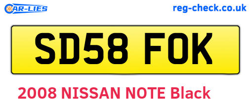 SD58FOK are the vehicle registration plates.