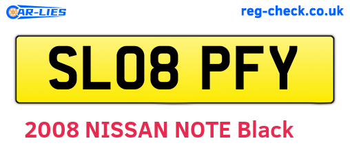 SL08PFY are the vehicle registration plates.