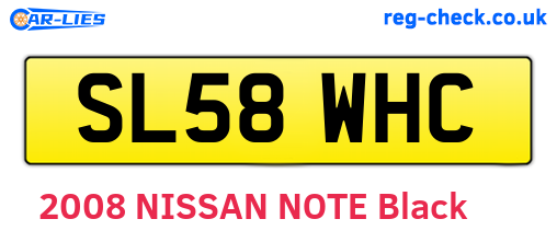 SL58WHC are the vehicle registration plates.