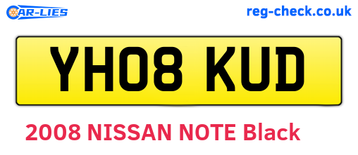YH08KUD are the vehicle registration plates.