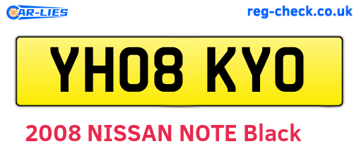 YH08KYO are the vehicle registration plates.