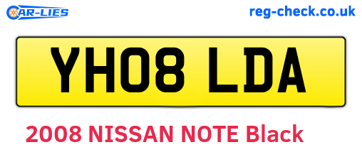 YH08LDA are the vehicle registration plates.