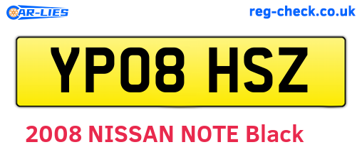 YP08HSZ are the vehicle registration plates.