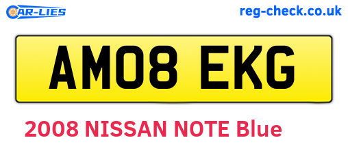 AM08EKG are the vehicle registration plates.