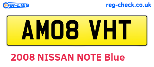 AM08VHT are the vehicle registration plates.