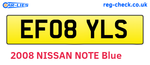 EF08YLS are the vehicle registration plates.