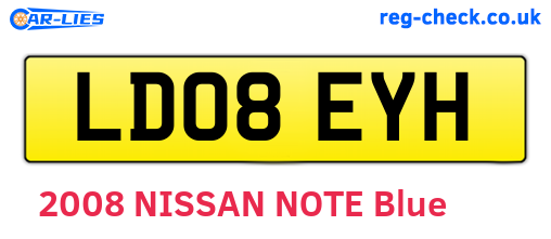 LD08EYH are the vehicle registration plates.