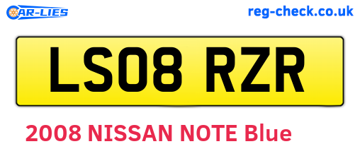 LS08RZR are the vehicle registration plates.