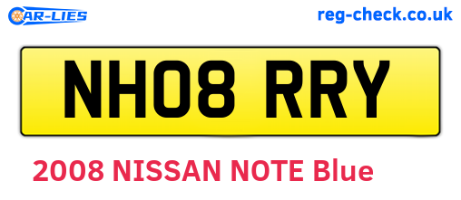 NH08RRY are the vehicle registration plates.