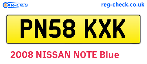 PN58KXK are the vehicle registration plates.