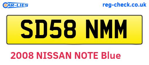 SD58NMM are the vehicle registration plates.