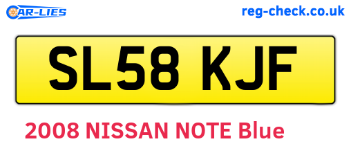 SL58KJF are the vehicle registration plates.