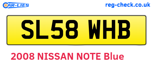 SL58WHB are the vehicle registration plates.