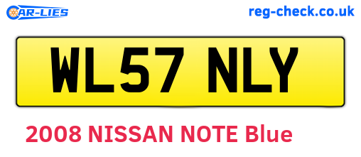 WL57NLY are the vehicle registration plates.