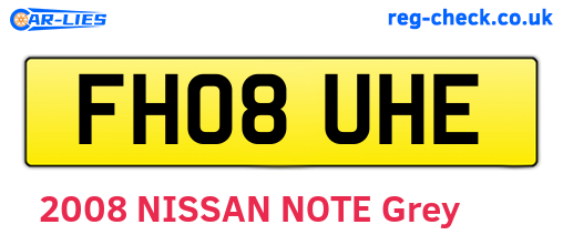 FH08UHE are the vehicle registration plates.