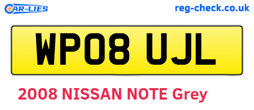 WP08UJL are the vehicle registration plates.