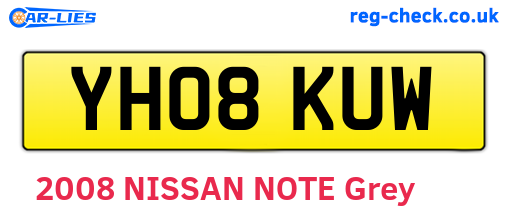 YH08KUW are the vehicle registration plates.