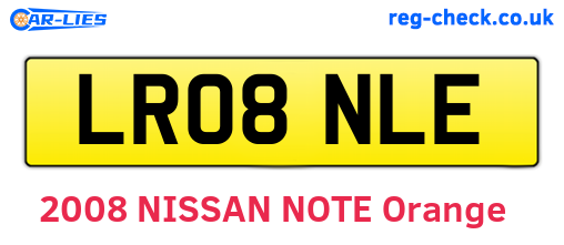 LR08NLE are the vehicle registration plates.