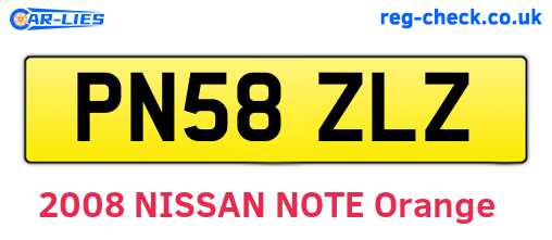 PN58ZLZ are the vehicle registration plates.