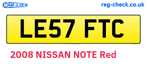 LE57FTC are the vehicle registration plates.
