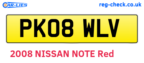 PK08WLV are the vehicle registration plates.