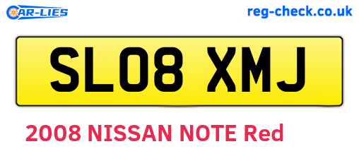 SL08XMJ are the vehicle registration plates.