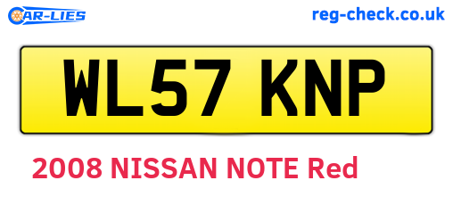 WL57KNP are the vehicle registration plates.