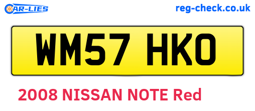 WM57HKO are the vehicle registration plates.