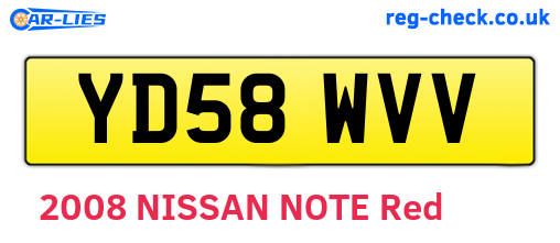 YD58WVV are the vehicle registration plates.