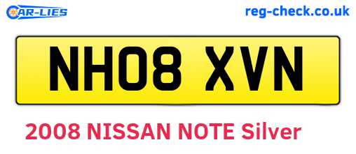 NH08XVN are the vehicle registration plates.