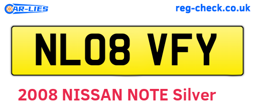 NL08VFY are the vehicle registration plates.