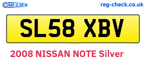 SL58XBV are the vehicle registration plates.