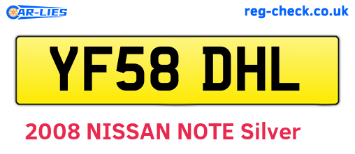 YF58DHL are the vehicle registration plates.