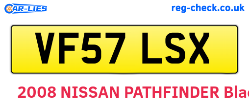 VF57LSX are the vehicle registration plates.