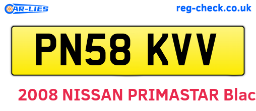 PN58KVV are the vehicle registration plates.