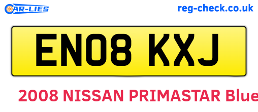 EN08KXJ are the vehicle registration plates.