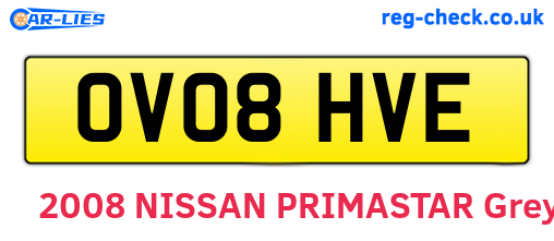 OV08HVE are the vehicle registration plates.